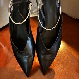 Jil Sander Black Leather Flats